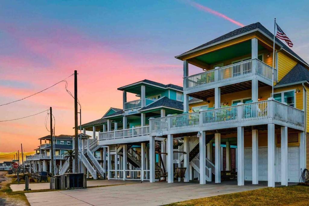 Beachfront*Spectacular View*4 Bd*Sleeps 14 Vila Bolivar Peninsula Exterior foto